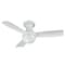 Wac Orb Indoor and Outdoor 3-Blade Smart Flush Mount Ceiling Fan 44in Matte White with Remote Control F-004 - alternate 1